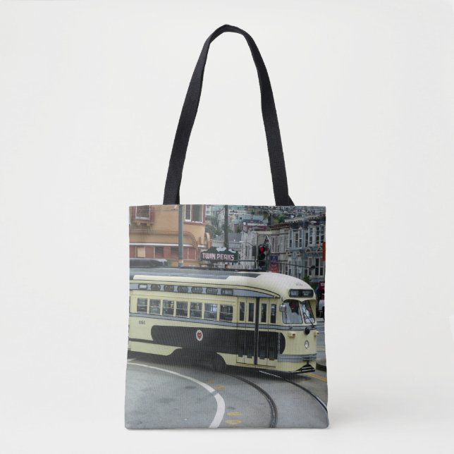 San Francisco Cable Car Tote Bag (Front)