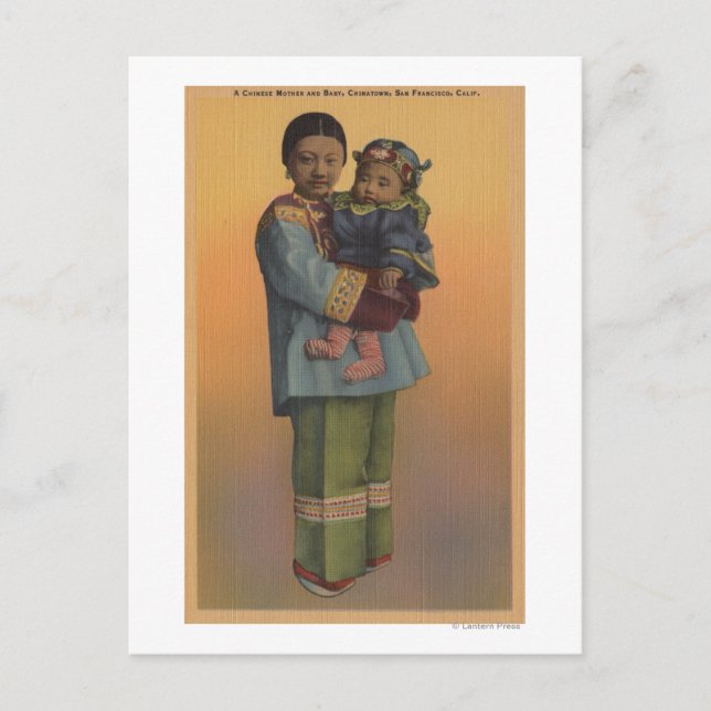 San Francisco, CAChinese Woman & Baby Postcard (Front)
