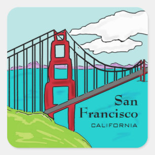San Francisco Cali golden gate bridge stickers