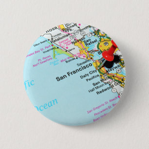 San Francisco, California 6 Cm Round Badge