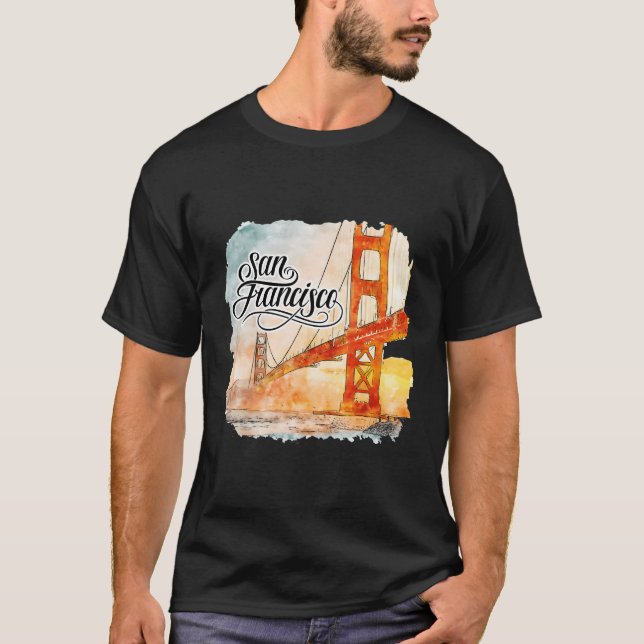 San Francisco California America Skyline T-Shirt (Front)