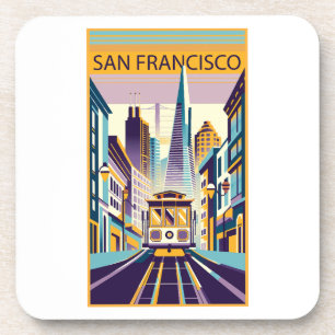 San Francisco California Art Deco Coaster