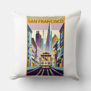 San Francisco California Art Deco Cushion