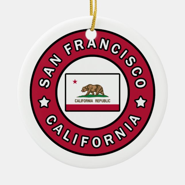 San Francisco California Ceramic Ornament (Front)