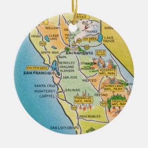 San Francisco California  Ceramic Ornament