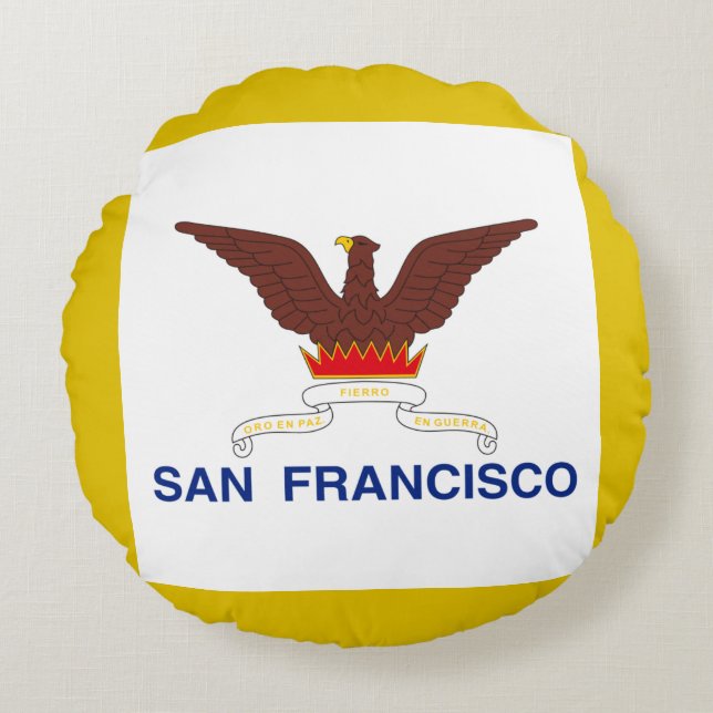 San Francisco (California) City flag   Round Cushion (Front)