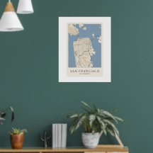 San Francisco California City Map Poster | Minimal
