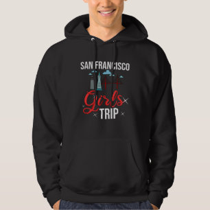 San Francisco California City Trip Skyline Map Tra Hoodie