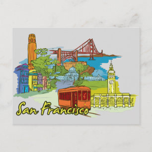 San Francisco, California Famous City Postcard