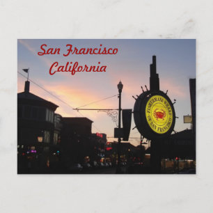 San Francisco California Fisherman's Wharf Sign Postcard