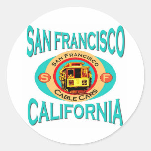 San Francisco California Gift Classic Round Sticker