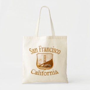 San Francisco California Gold Tote Bag