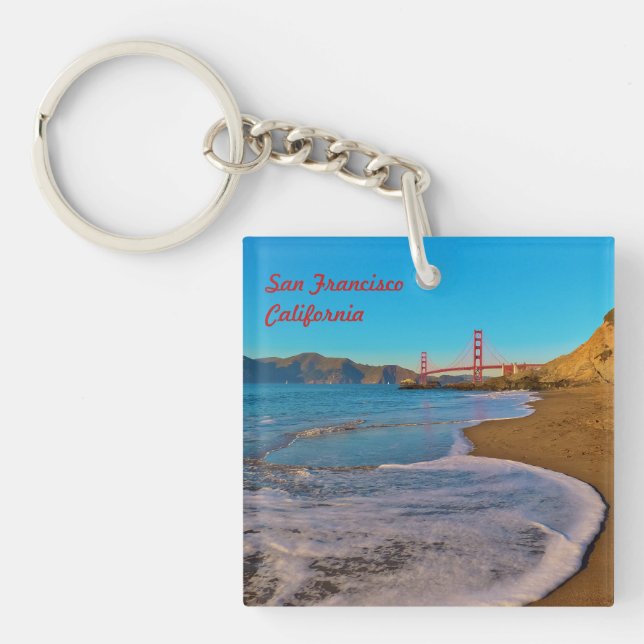 San Francisco California Golden Gate Bridge Key Ring (Front)