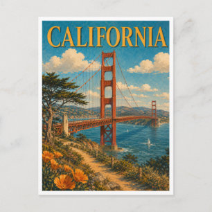 San Francisco California Golden Gate GeoSaga Postcard