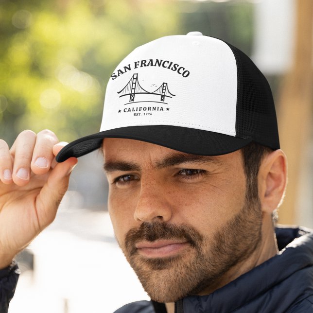 San Francisco California Golden Gate Landscape Trucker Hat (Creator Uploaded)