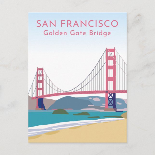 San Francisco California Golden Gate Postcard (Front)