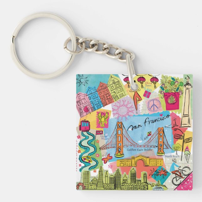 San Francisco, California Key Ring (Front)