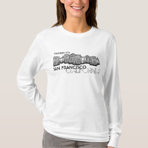 San Francisco California ladies old town hoodie T-Shirt