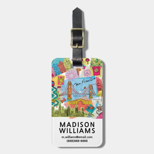 San Francisco, California Luggage Tag (Front Vertical)