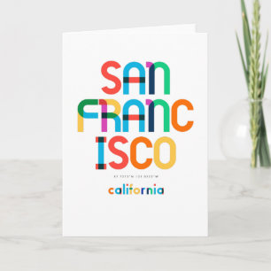 San Francisco California Mid Century, Pop Art, Card