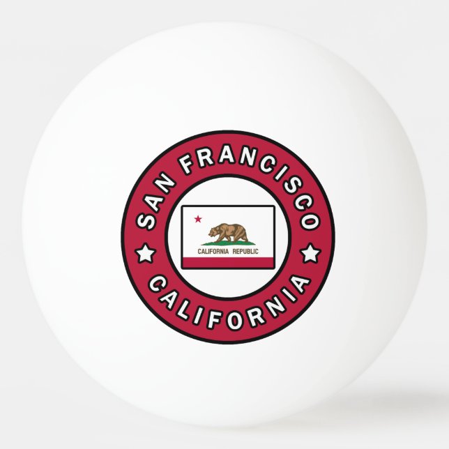 San Francisco California Ping Pong Ball (Front)
