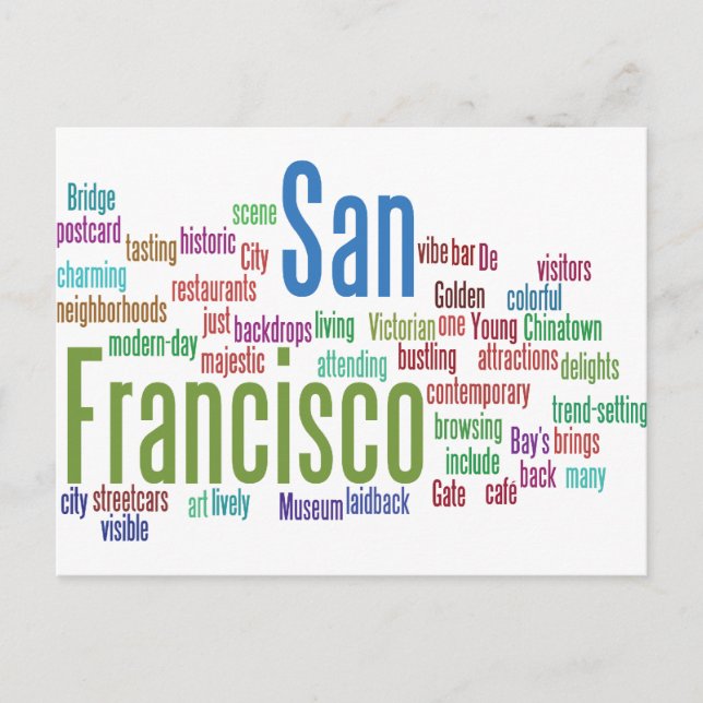 San Francisco California Postcard (Front)