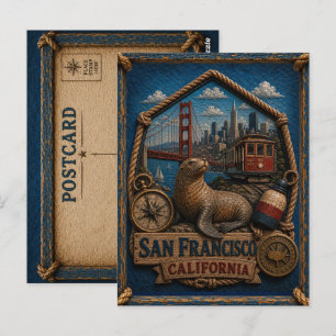 San Francisco California Postcard Vintage Travel