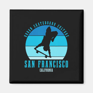 San Francisco California Skateboarder Urn Skateboa Magnet