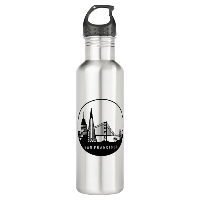 San Francisco California Skyline 710 Ml Water Bottle (Front)