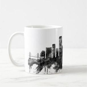 San Francisco California Skyline BW Coffee Mug