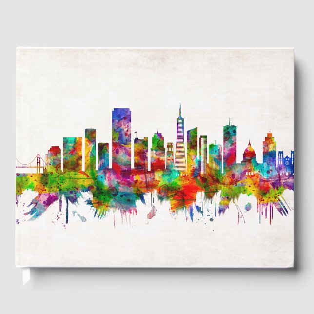 San Francisco California Skyline Guest Book (Front)