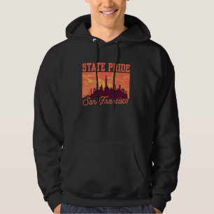 San Francisco California Skyline Smoky Sky US Stat Hoodie