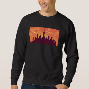 San Francisco California Skyline Smoky Sky US Stat Sweatshirt