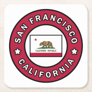 San Francisco California Square Paper Coaster