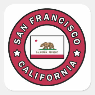 San Francisco California Square Sticker