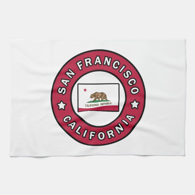San Francisco California Tea Towel (Horizontal)
