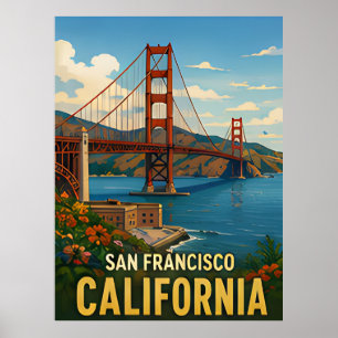 San Francisco California Travel Gift Poster