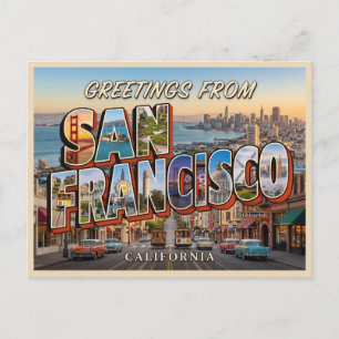 San Francisco California Travel Postcard