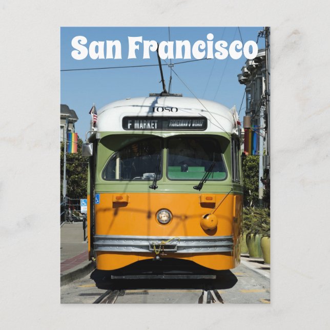 San Francisco California Trolley car Postcard (Front)