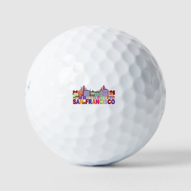 San Francisco, California | Typography Design Golf Balls (Front)