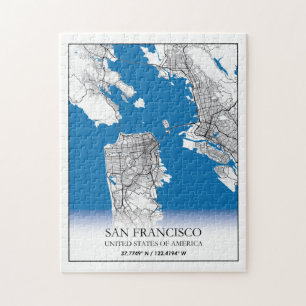 San Francisco California USA Travel City Map Jigsaw Puzzle