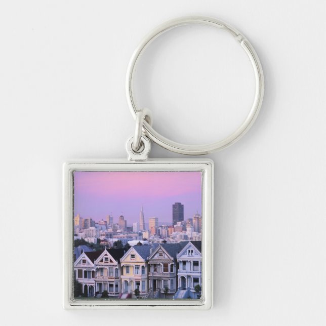 San Francisco, California. View of Victorian Key Ring (Front)