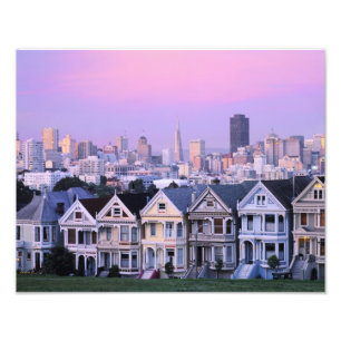 San Francisco, California. View of Victorian Photo Print