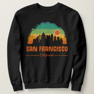 San Francisco California Vintage Retro Stripe Sweatshirt