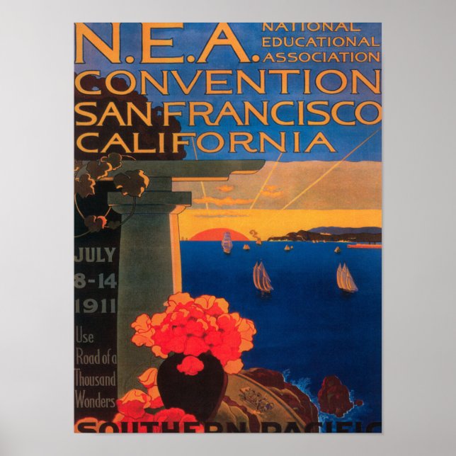 San Francisco, CaliforniaN.E.A. Convention Poster (Front)