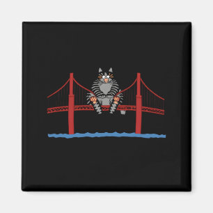 San Francisco Cat Golden Gate Bridge Kitten Lover Magnet