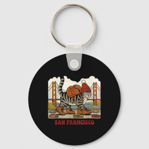 San Francisco Cat Key Ring