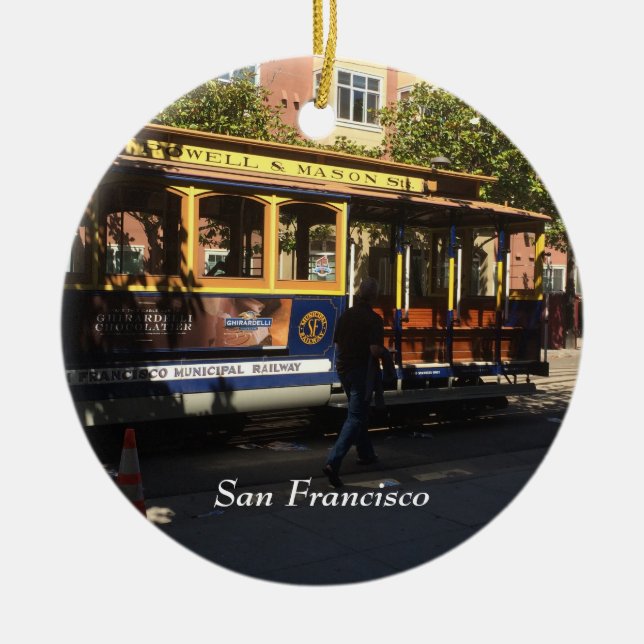 San Francisco Ceramic Tree Decoration (Front)