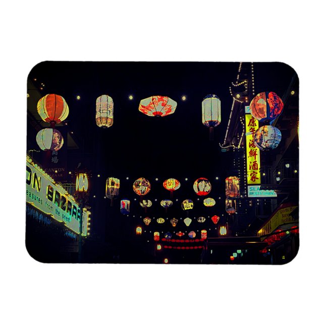 San Francisco Chinatown Lanterns #5 Magnet  (Horizontal)