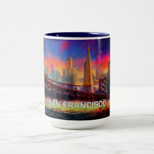 San Francisco City By The Bay  Two-Tone Coffee Mug
